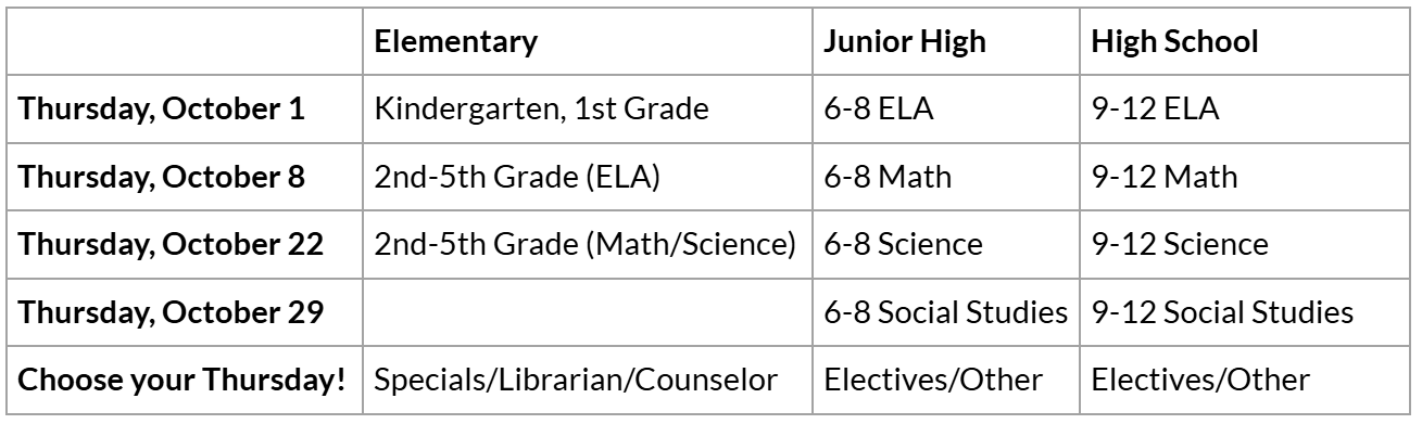 October Dates for Cybersecurity Lessons